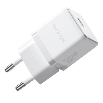 Ładowarka sieciowa Baseus Palm 1C 20W (z kablem Baseus Mini White USB-C 60W (20V/3A) 1m) - biała