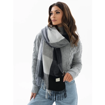 Dwustronny szalik damski Rovicky® elegancki z frędzlami