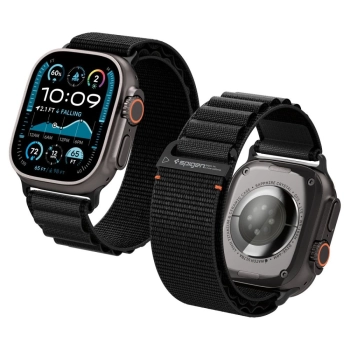 Pasek Pasek Spigen WBF1 na Apple Watch 44 / 45 / 46 / 49 mm - czarny