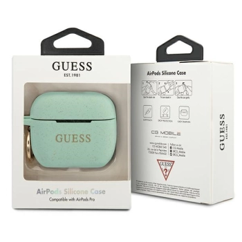 Guess GUACAPSILGLGN AirPods Pro coverzielony/green Silicone Glitter