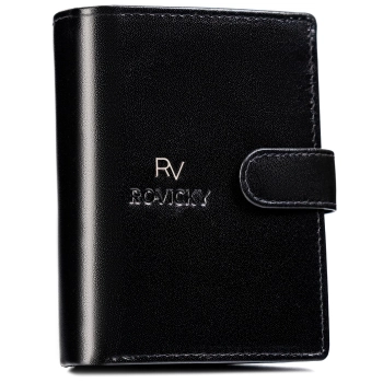 Skórzany portfel męski wyposażony w system RFID - Rovicky